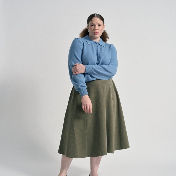 US x Abisola Faux Suede Skirt