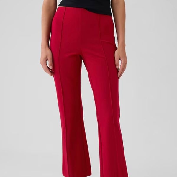 Gap High-Rise Double Knit Crop Kick Pants