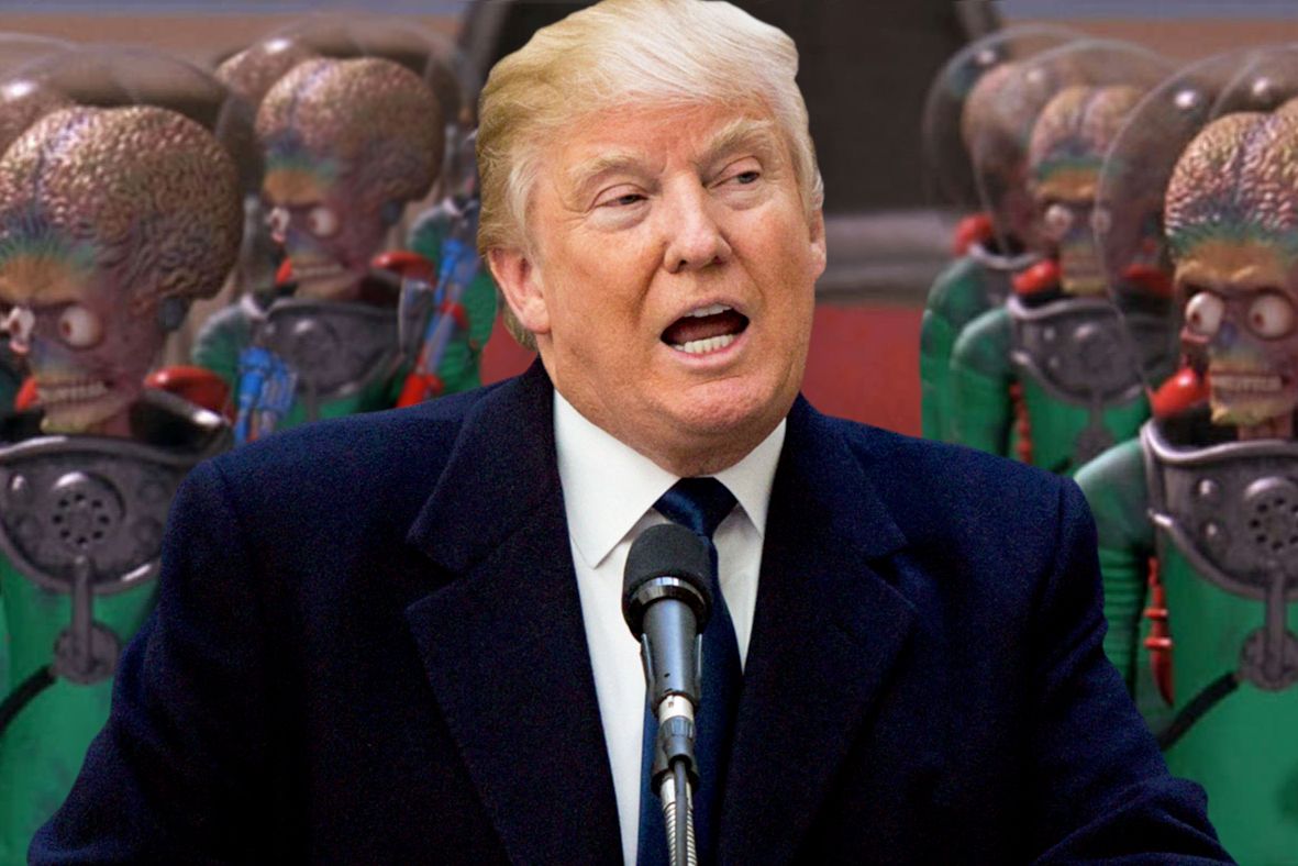 Pres. Trump with Alien Depictions