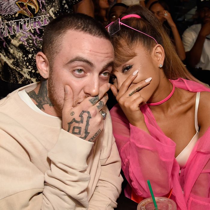 how long have ariana grande and mac miller been dating for?