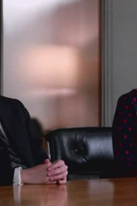 And here, she's annoyed with Pete. Aren't we all, Joan? Pete's face sure does look punchable.