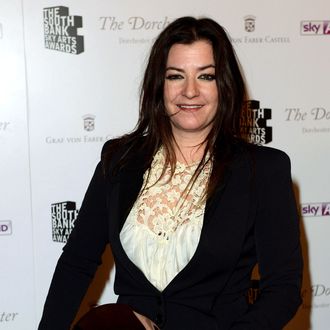 Director Lynne Ramsay winner of the film award, poses during the South Bank Sky Arts Awards at Dorchester Hotel on May 1, 2012 in London, England.