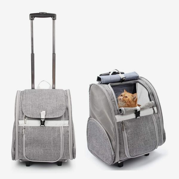 Lollimeow Rolling Pet Carrier With Wheels