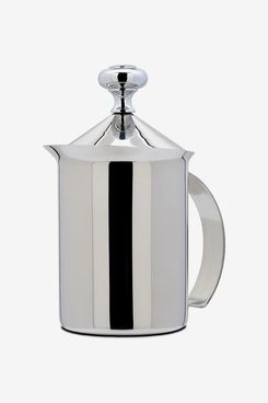 Bellemain Stainless Steel Hand Pump Milk Frother, 14 oz. capacity