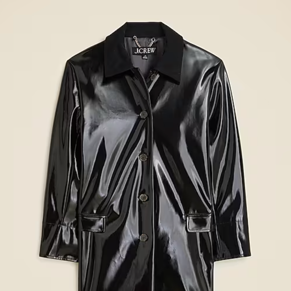 J.Crew Collection Barn Jacket in Patent Faux Leather