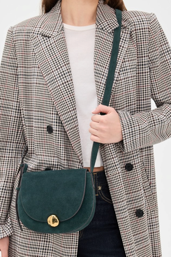 Madewell Suede Small Dakota Saddle Crossbody Bag