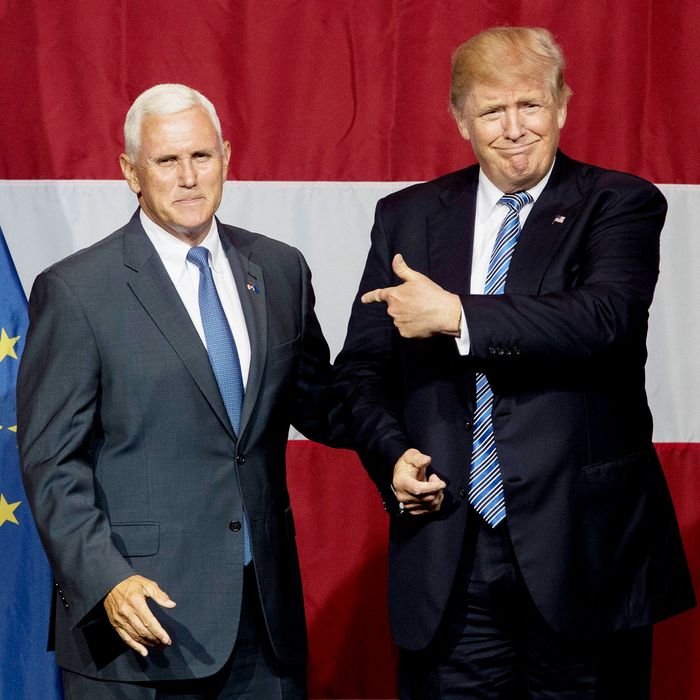 Mike Pence and Donald Trump.
