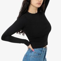Los Angeles Apparel Baby Rib Long Sleeve Crewneck Tee