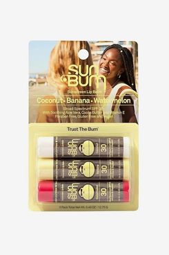 Sun Bum Lip Balm, SPF 30 - 3 Flavor Variety Pack