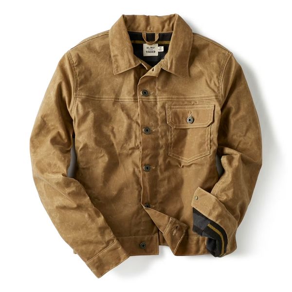 Flint and Tinder Women's Flannel-Lined Waxed Trucker Jacket