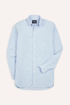 Drake’s White Oxford Cotton Cloth Button-Down Shirt