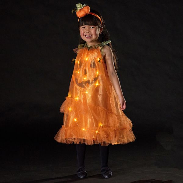 Pottery Barn Kids Light-Up Pumpkin Tutu Halloween Costume