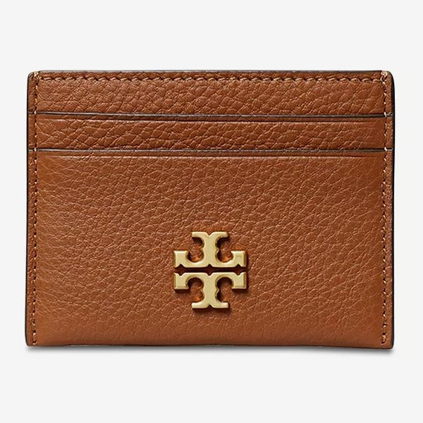Tory Burch Kira Pebbled Leather Card Case
