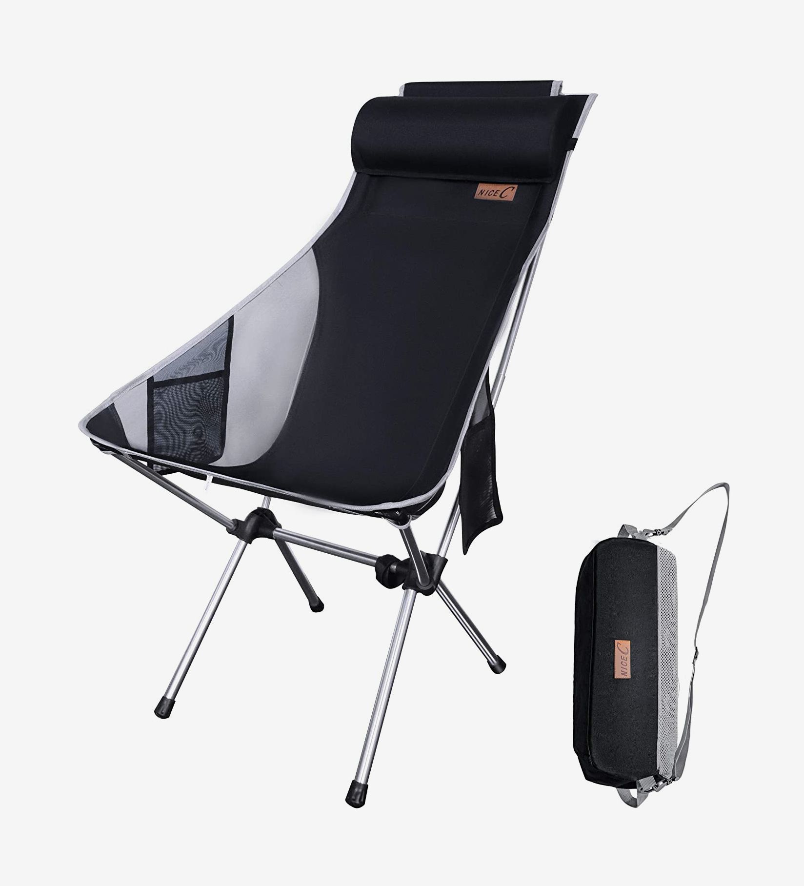 Coleman Ultimate Comfort Sling Chair Gray Folding Seat Portable Lounge Outdoor
