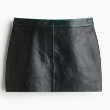 H&amp;M Leather Skirt with Hand-Painted Look