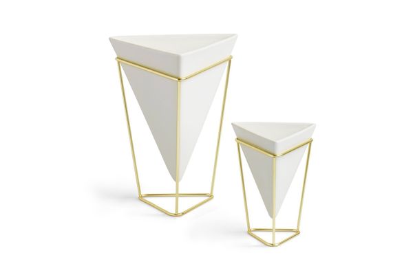 Umbra Trigg Desktop Planter Vase & Geometric Container