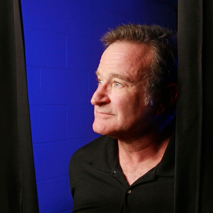 NORFOLK, VIRGINIA - OCTOBER 26: Robin Williams photographed backstage before his performance at the Ted Constant Convocation Center during a 30-city tour October, 26, 2009 in Norfolk, Virginia. (Photo by Jay Paul/Getty Images)