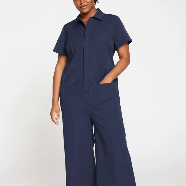 Universal Standard Kate Stretch Cotton-Twill Jumpsuit