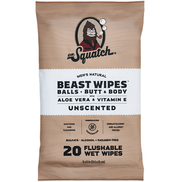 Dr. Squatch Unscented Wipes