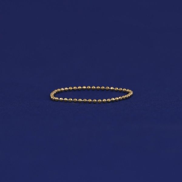 Automic Gold Bead Chain Ring