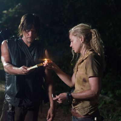 Daryl Dixon (Norman Reedus) and Beth Greene (Emily Kinney) - The Walking Dead _ Season 4, Episode 12 - Photo Credit: Gene Page/AMC