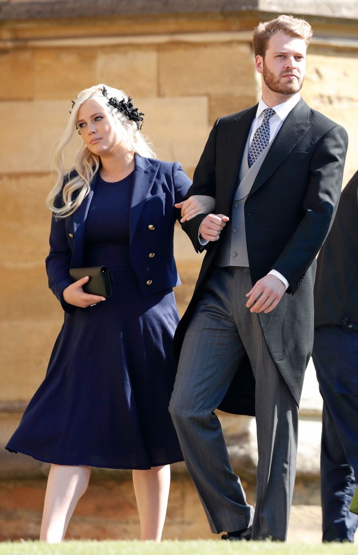 Louis Spencer with his sister Lady Eliza Spencer at the royal wedding.