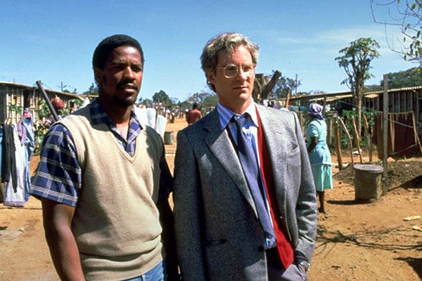 Before anyone saw it, Cry Freedom, about martyred anti-Apartheid activist Stephen Biko, briefly looked like it would be the film to beat in 1987: Apartheid was the issue du jour, and director Richard Attenborough had scored gold a few years earlier with Gandhi. But then the film came out and was revealed to be a sanctimonious, patronizing slog, one more interested in the tale of a white journalist who befriended Biko (Kevin Kline) than of the black freedom fighter the film was ostensibly about. But it did show the big-screen potential of Denzel Washington, who at that time was primarily known from his role on TV's St. Elsewhere. As Biko, he immediately drew the audience’s interest – maybe even seduced us a little bit – with an Oscar-nominated performance that was knowing, laid back, and effortlessly charismatic.