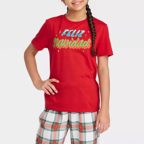 Target Wondershop Kids' Holiday Feliz Navidad Matching Family Pajama T-Shirt