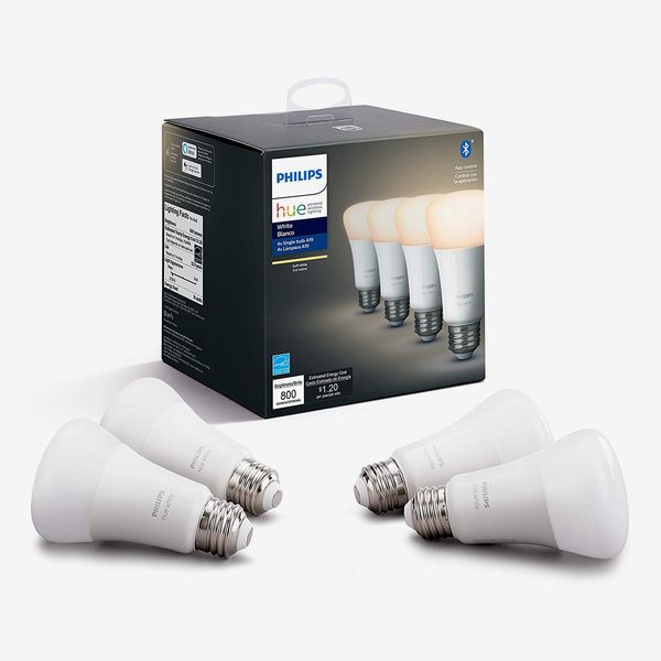 Bombilla inteligente LED regulable blanca Philips Hue (paquete de 4)