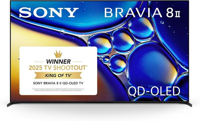 Sony BRAVIA 8 II 65” Class QD-OLED 4K HDR Google TV