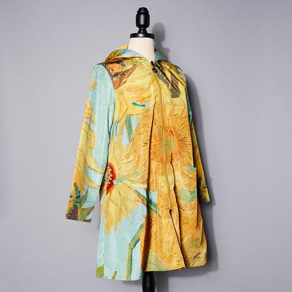 Reversible van Gogh Sunflowers Raincoat