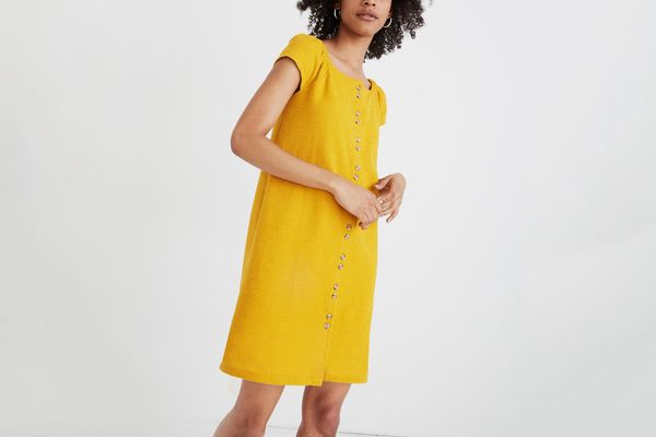 Texture & Thread Cap-Sleeve Dress