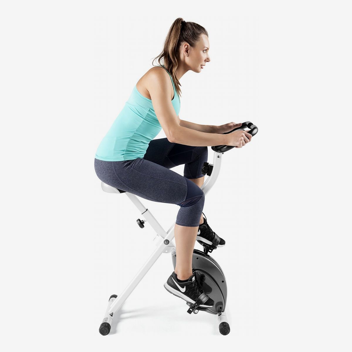 marcy foldable upright exercise bike