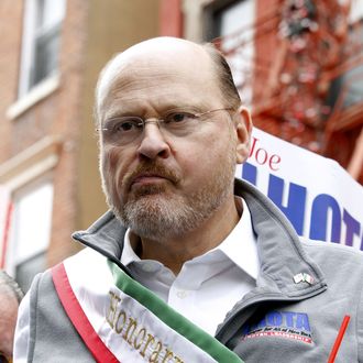 Republican candidate for NYC Mayor Joe Lhota serves as the Honorary Guest during the San Gennaro Grand Procession, kicking off the 87th annual San Gennaro Festival in the Little Italy section of Manhattan, NY.