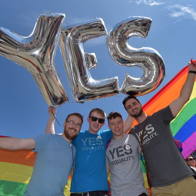 Irish same-sex marriage supporters.