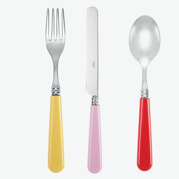 Matilda Goad 12-Piece Rainbow Cutlery Set, Red Hot/Cool Blue