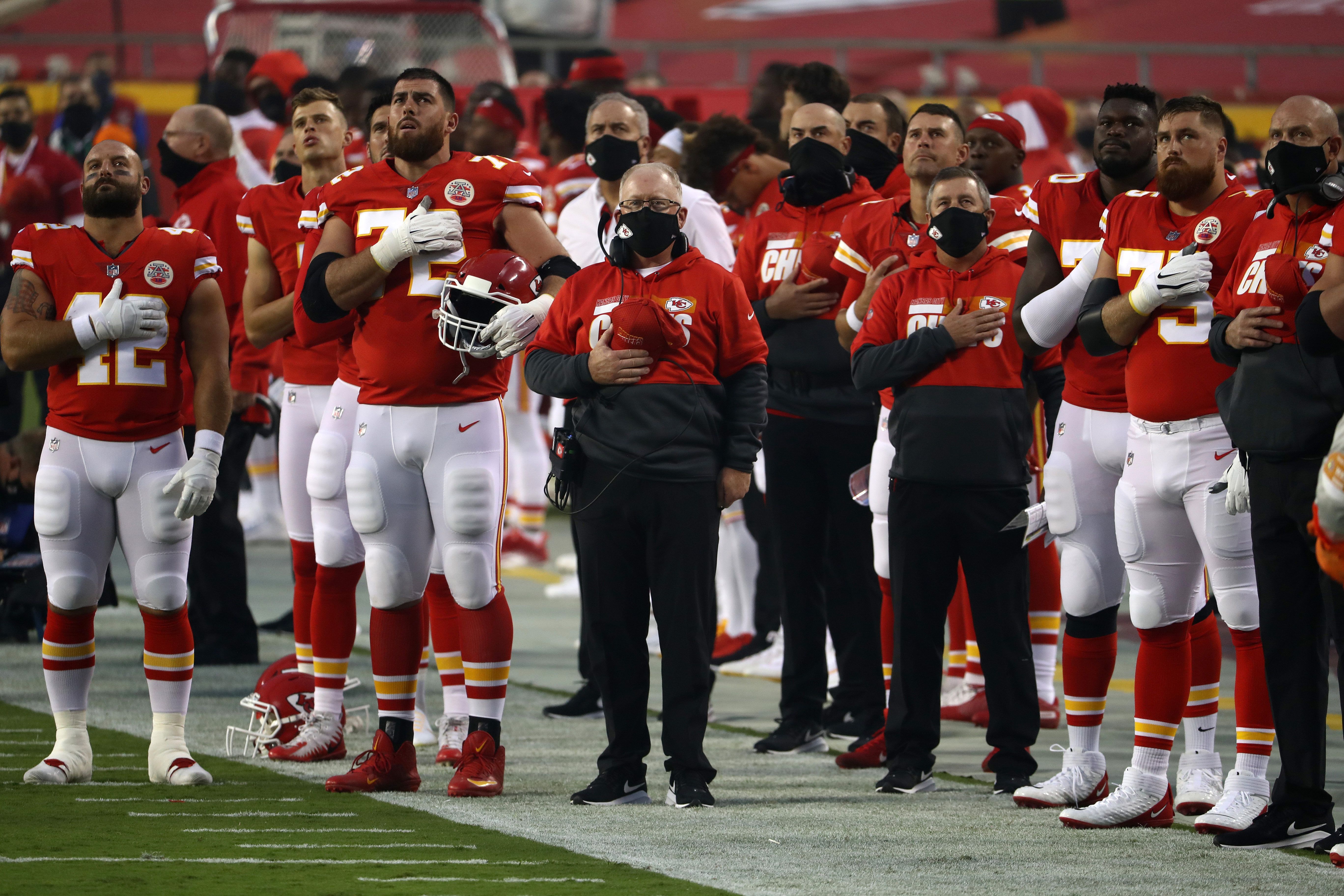 Kansas City Chiefs fans booed during a moment of unity against racism