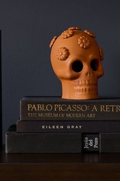 West Elm Terra-cotta Halloween Skull Object (Small)