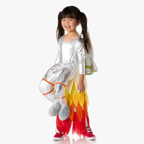 Pottery Barn Kids Light-Up Silver Jet Pack with Legs Halloween Costume