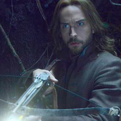 SLEEPY HOLLOW: Ichabod (Tom Mison) faces demonic creatures that guard a secret crypt in the 