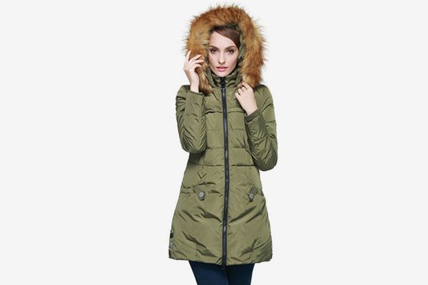 Orolay Women’s Down Jacket With Faux Fur Trim Hood