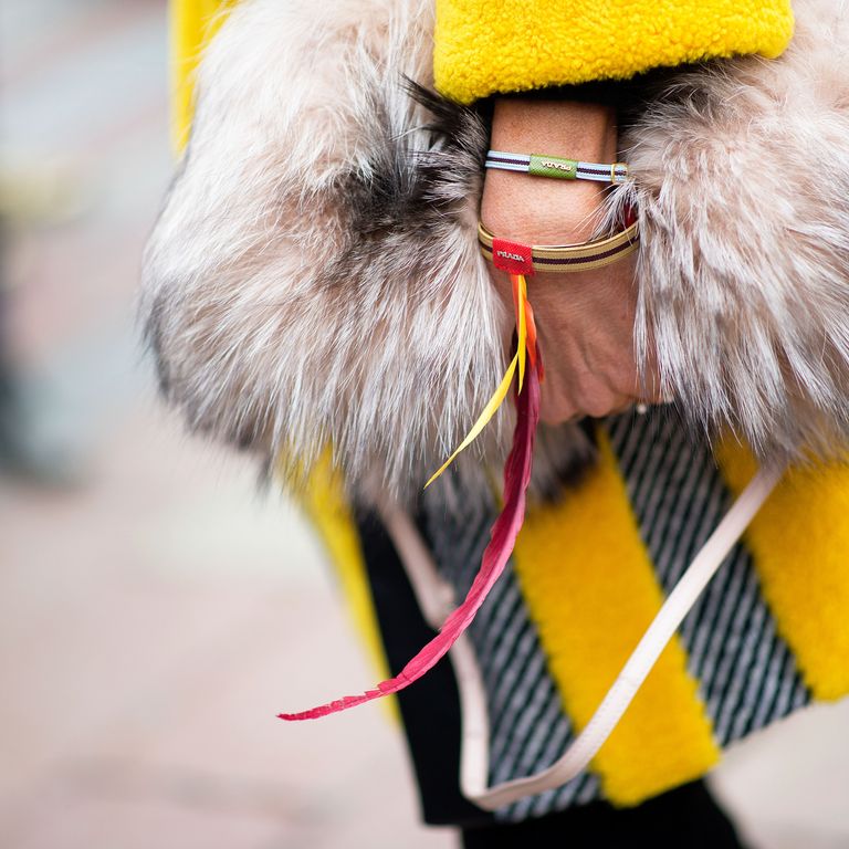 Street Style: Prada Furs and Florals in Milan