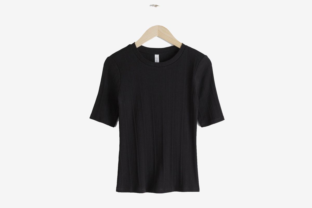 black t shirt women front and back