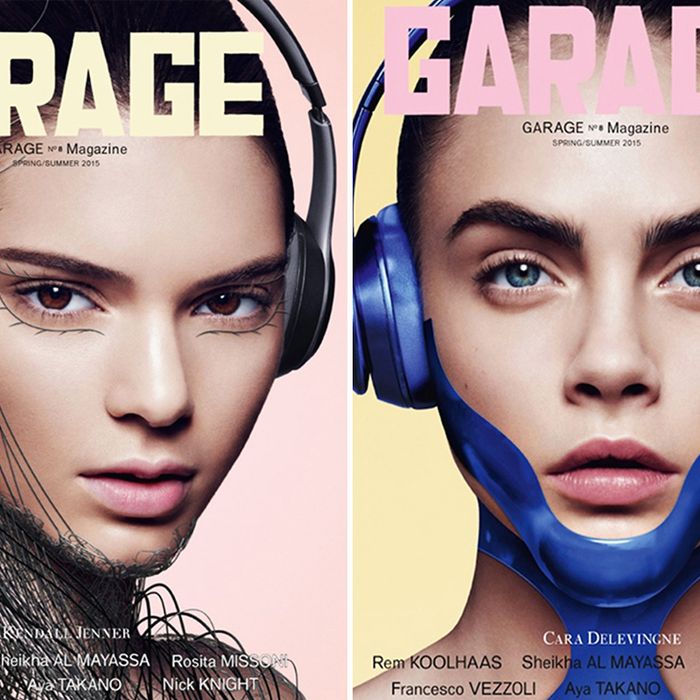 Kendall Jenner and Cara Delevingne on the cover of <em>Garage</em>.