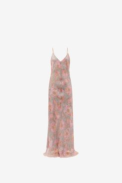 Raey Watercolour Floral-print Silk-Organza Slip Dress