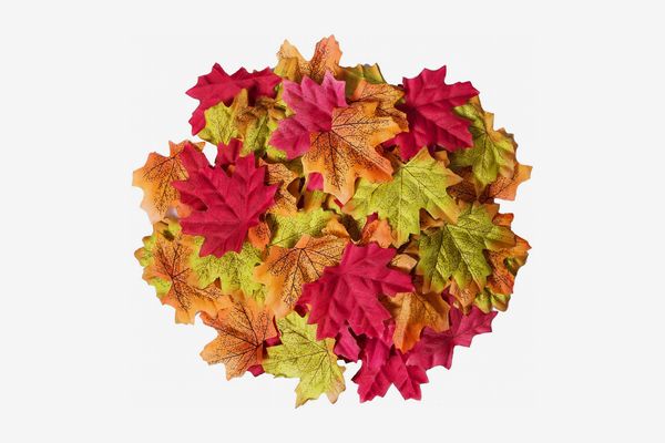 Bassion 210 Pcs Assorted Mixed Fall Colored Artificial Maple Leaves