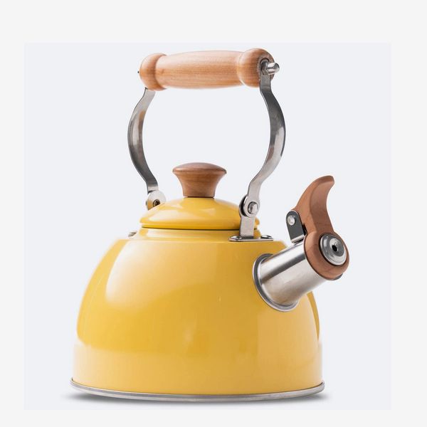 ROCKURWOK Tea Kettle Stovetop Whistling Teapot Yellow