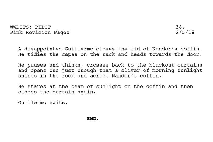 How the Shadows script described the scene.