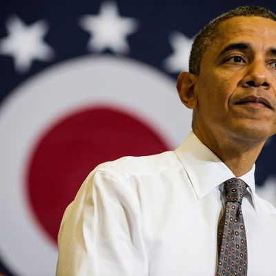 US President Barack Obama speaks at Lorain County Community College on April, 18, 2012 in Elyria, Ohio. President Obama traveled to the college to attend a round table discussion and deliver a speech about the economy while traveling to the area to also attend campaign events. 