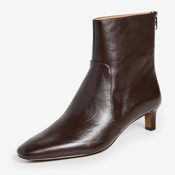 Madewell Dimes Kitten Heel Boots - Turkish Coffee